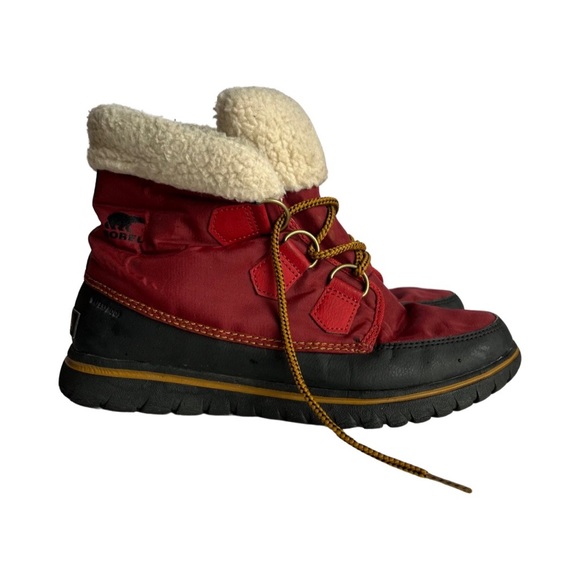 Sorel Boots Womens Explorer Carnival Winter Shearling Mid Calf size 8.5 - Picture 3 of 7